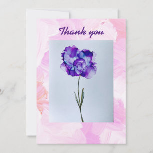 Cartões de agradecimentos de Flor Roxo
