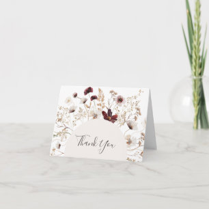 Cartões de agradecimentos de Flor Selvagem de Cob