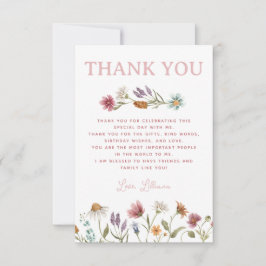 Cartões de agradecimentos de flor selvagem primave