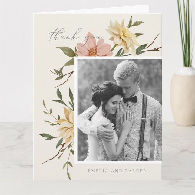 Cartões de agradecimentos de Florais Selvagens (Frente)