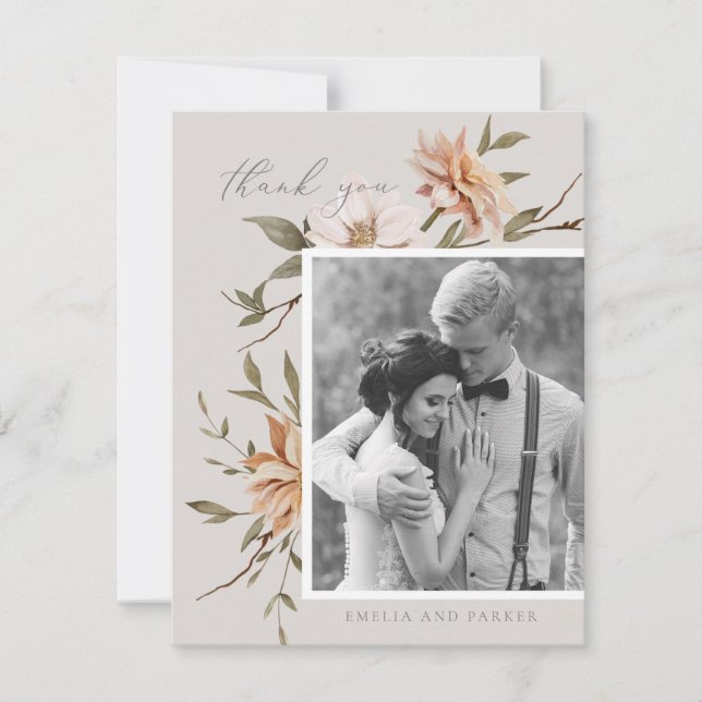 Cartões de agradecimentos de Florais Selvagens (Frente)