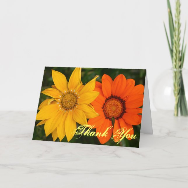 Cartões de agradecimentos de flores (Frente)