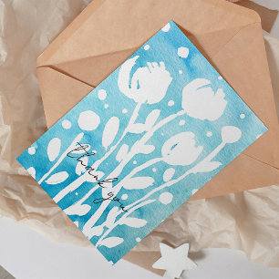 Cartões de agradecimentos de flores aquáticas