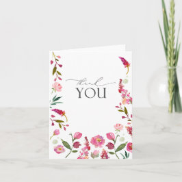 Cartões de agradecimentos de Flores de Aquarela Ro