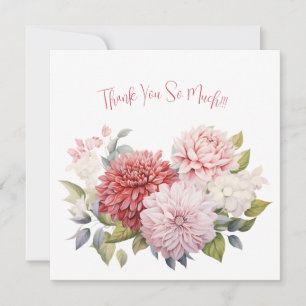 Cartões de agradecimentos de Flores de Aquarelas d