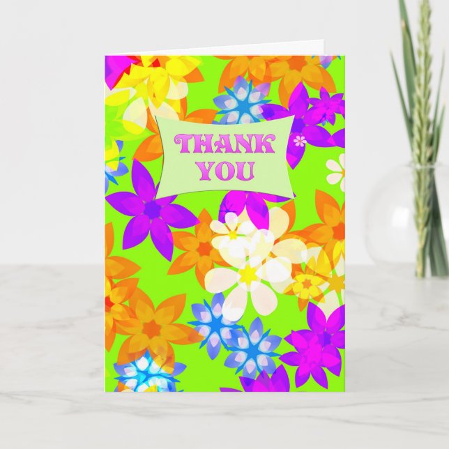 Cartões de agradecimentos de flores fabuloso (Frente)