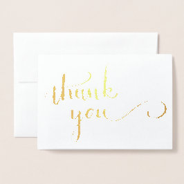 Cartões de agradecimentos de folha de ouro