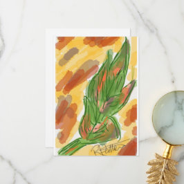 Cartões de agradecimentos de folha de queda