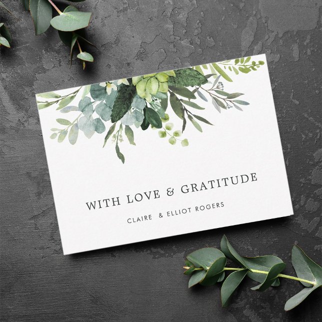 Cartões de agradecimentos de Folhagem Verde Eucaly (Criador carregado)