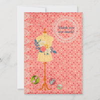 Cartões de agradecimentos de Forma de vestir