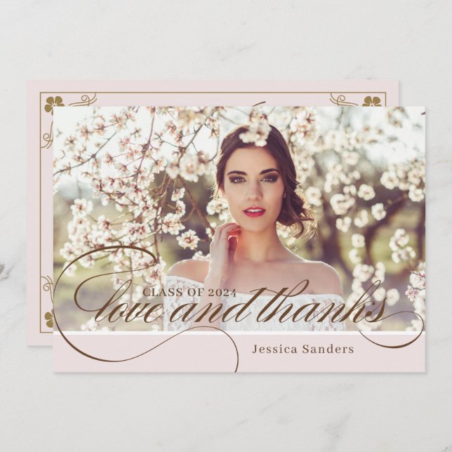 Cartões de agradecimentos de Formando de Fotografi (Frente/Verso)