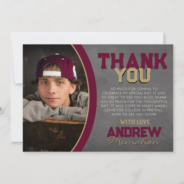 Cartões de agradecimentos de Formando de quadro de (Frente)