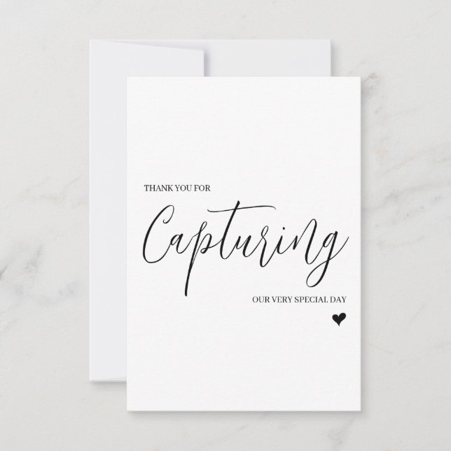 Cartões de agradecimentos De Fornecedor De Casamen (Frente)