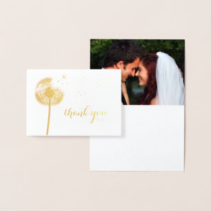 Cartões de agradecimentos de Foto Dandelion Gold F