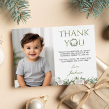 Cartões de agradecimentos de Foto de Aniversário d