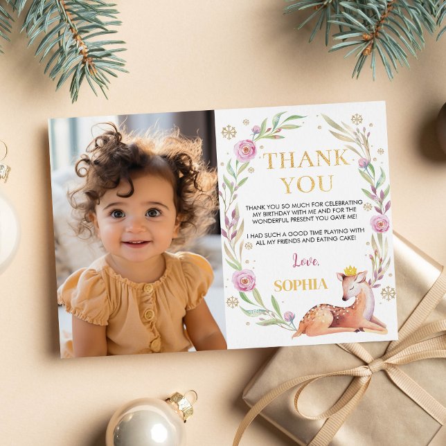 Cartões de agradecimentos de Foto de Aniversário d (Criador carregado)