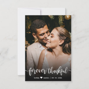 Cartões de agradecimentos de Foto de Casamento Agr