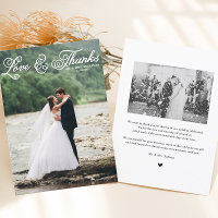 Cartões de agradecimentos de Foto de Casamento Bon