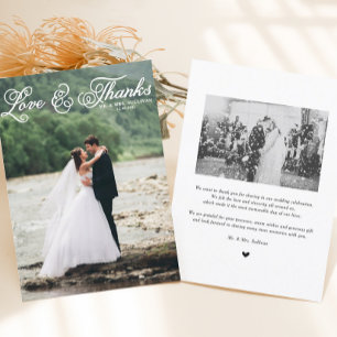 Cartões de agradecimentos de Foto de Casamento Bon