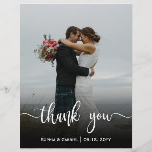 Cartões de agradecimentos de Foto de Casamento de