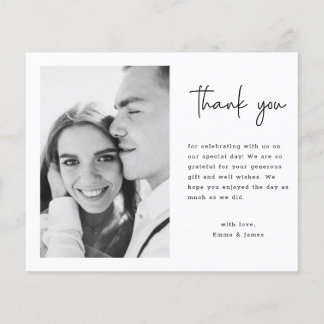 Cartões de agradecimentos de Foto de Casamento de