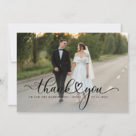 Cartões de agradecimentos de Foto de Casamento de
