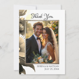 Cartões de agradecimentos de Foto de Casamento de 