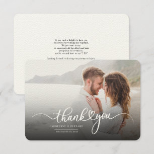 Cartões de agradecimentos de Foto de Casamento de