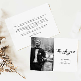 Cartões de agradecimentos de Foto de Casamento de