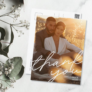 Cartões de agradecimentos de Foto de Casamento de