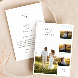Cartões de agradecimentos de Foto de Casamento de 