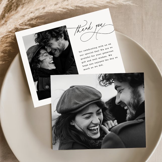 Cartões de agradecimentos de Foto de Casamento de  (Criador carregado)