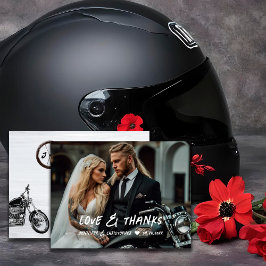 Cartões de agradecimentos de Foto de Casamento de