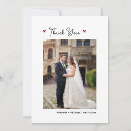 Cartões de agradecimentos de Foto de Casamento de 