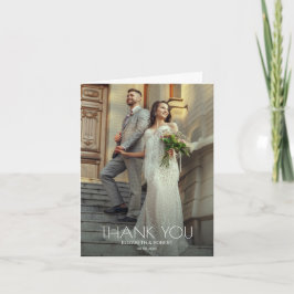 Cartões de agradecimentos de Foto de Casamento Dob