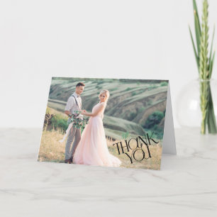 Cartões de agradecimentos de Foto de Casamento Ele
