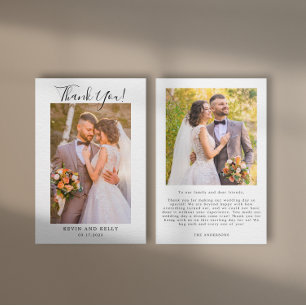 Cartões de agradecimentos de Foto de Casamento Ele