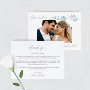 Cartões de agradecimentos de Foto de Casamento Euc