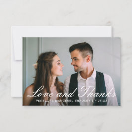 Cartões de agradecimentos de Foto de Casamento Flo