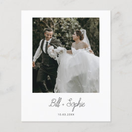 Cartões de agradecimentos de Foto de Casamento Min