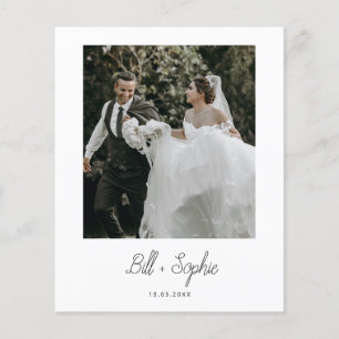 Cartões de agradecimentos de Foto de Casamento Min