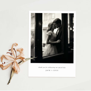 Cartões de agradecimentos de Foto de Casamento Min