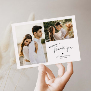 Cartões de agradecimentos de Foto de Casamento Min