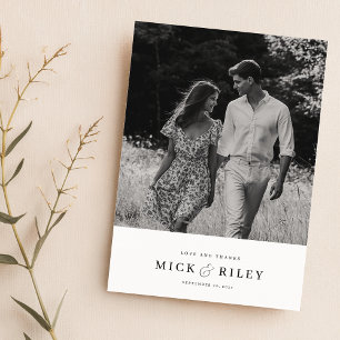 Cartões de agradecimentos de Foto de Casamento Min