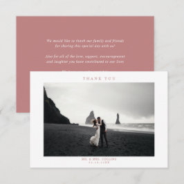 Cartões de agradecimentos de Foto de Casamento Ros