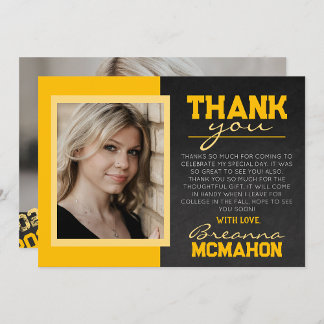 Cartões de agradecimentos de Foto de Graduação do 