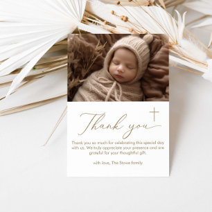 Cartões de agradecimentos de Foto do Batismo Minim