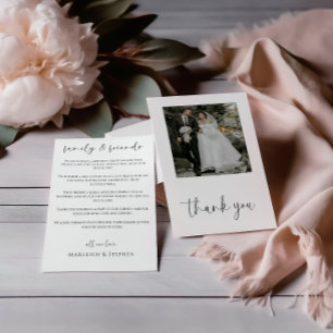 Cartões de agradecimentos de Foto do Casamento Mod