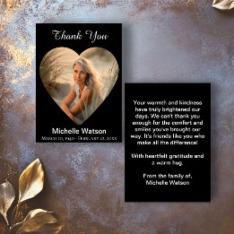 Cartões de agradecimentos de Foto do Coração Funer