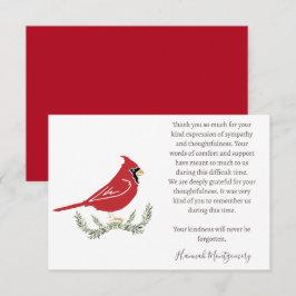 Cartões de agradecimentos de Foto Funeral Cardeal,